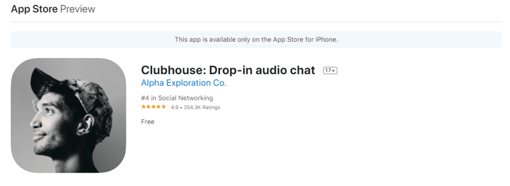 clubhouse ios app invitation only