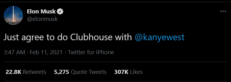 kanye west clubhouse